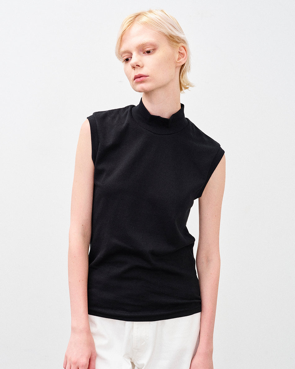 MOCK NECK TEE SLEEVELESS