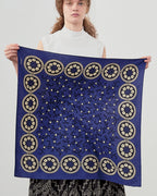 SATIN SCARF SIX PETAL FLOWER