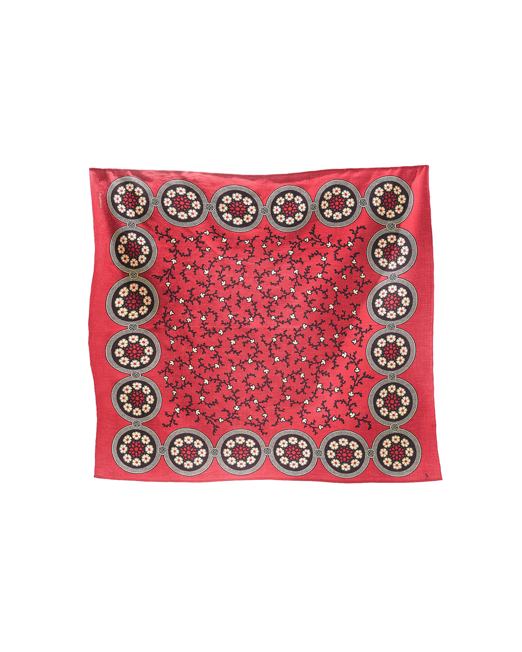 SATIN SCARF SIX PETAL FLOWER
