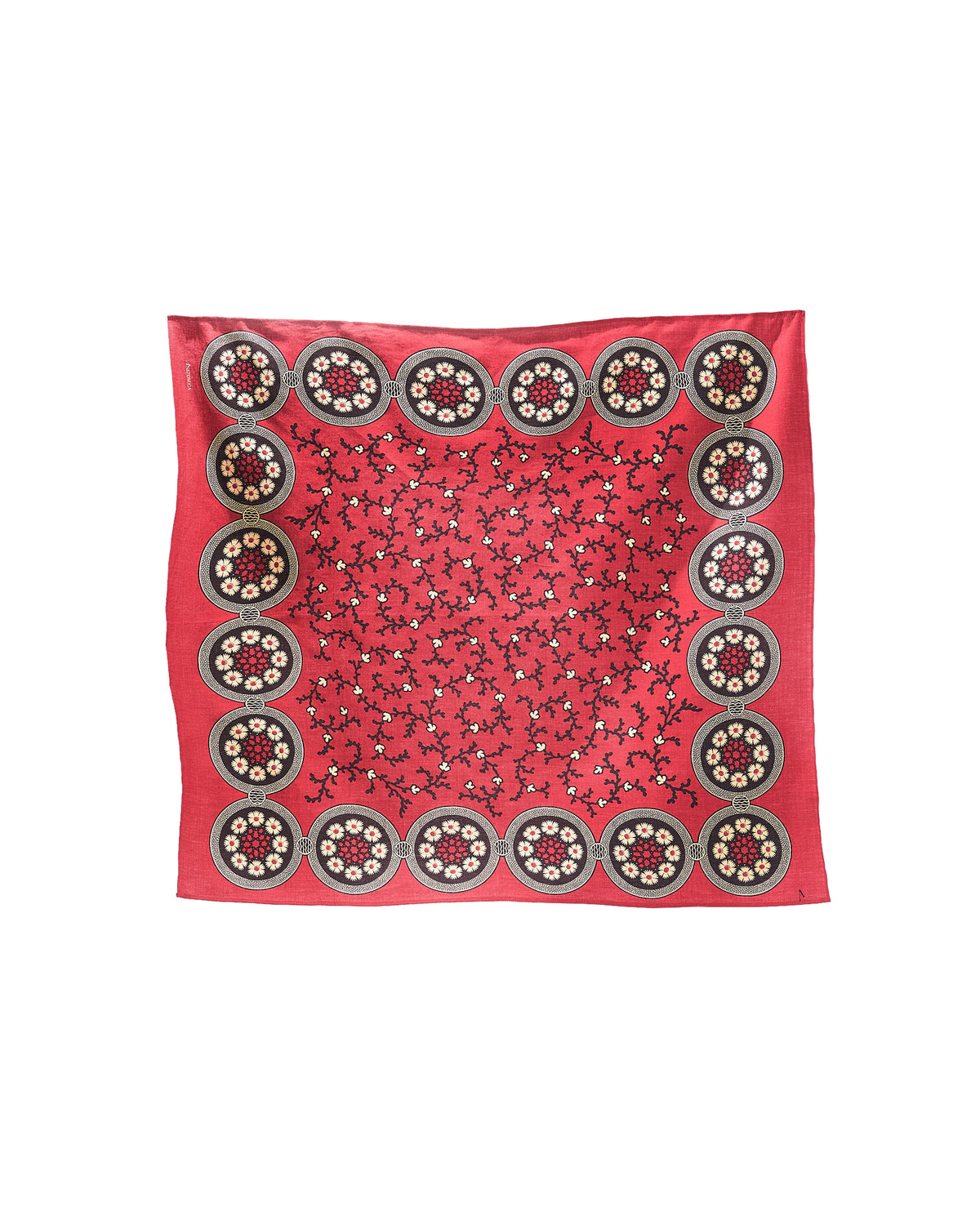 SATIN SCARF SIX PETAL FLOWER