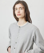 SWEAT CREW NECK CARDIGAN / GRAY