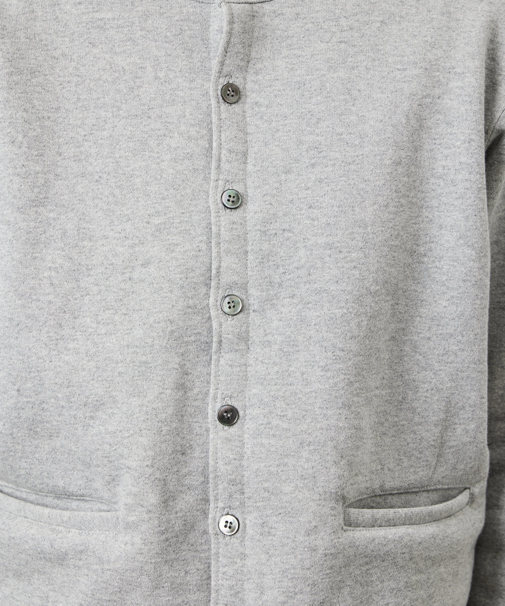 SWEAT CREW NECK CARDIGAN / GRAY