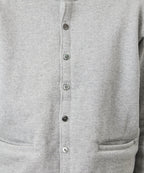 SWEAT CREW NECK CARDIGAN / GRAY