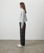 SWEAT CREW NECK CARDIGAN / GRAY