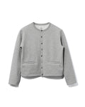 SWEAT CREW NECK CARDIGAN / GRAY