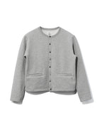 SWEAT CREW NECK CARDIGAN / GRAY