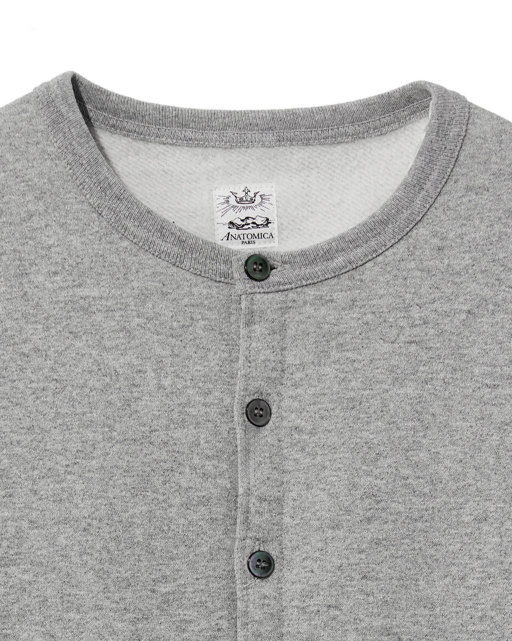 SWEAT CREW NECK CARDIGAN / GRAY