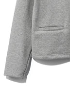 SWEAT CREW NECK CARDIGAN / GRAY