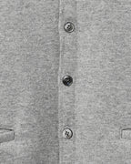 SWEAT CREW NECK CARDIGAN / GRAY
